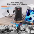 thumbnail image 4 of Protector contra sobretensiones PASSUS Long Power Strip de 16 pies con USB-C PD20W, 4 of 7