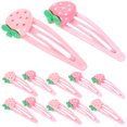 thumbnail image 1 of 20 pinzas para el pelo de fresa para niñas., 1 of 8