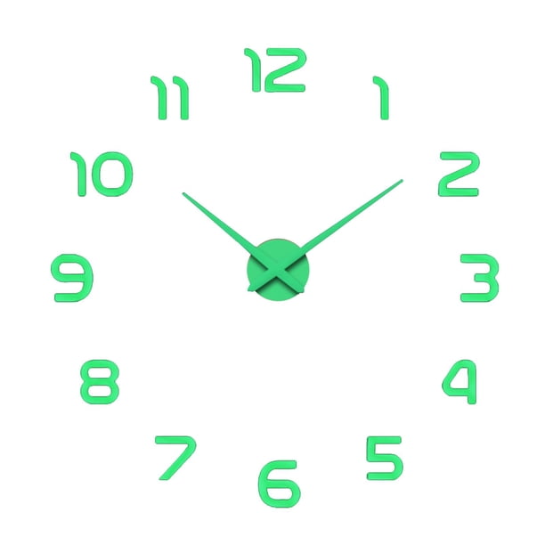 Reloj luminoso de pared para bricolaje, silencioso, moderno, para decoración del hogar o bar. UNA