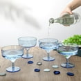 thumbnail image 5 of Highcool Set of 4 Blue Martini Glasses - Colored Plastic Shatterproof Cocktail Glasses for Birthday, Party & Wedding Decor, 5 of 6