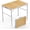 Natural, variant on WoofPaw 4FT White Folding Table with Carrying Handle Height Adjustable Lightweight Fold Up Portable for Indoor Outdoor Picnic,Camping,Hiking,Fishing,BBQ …
