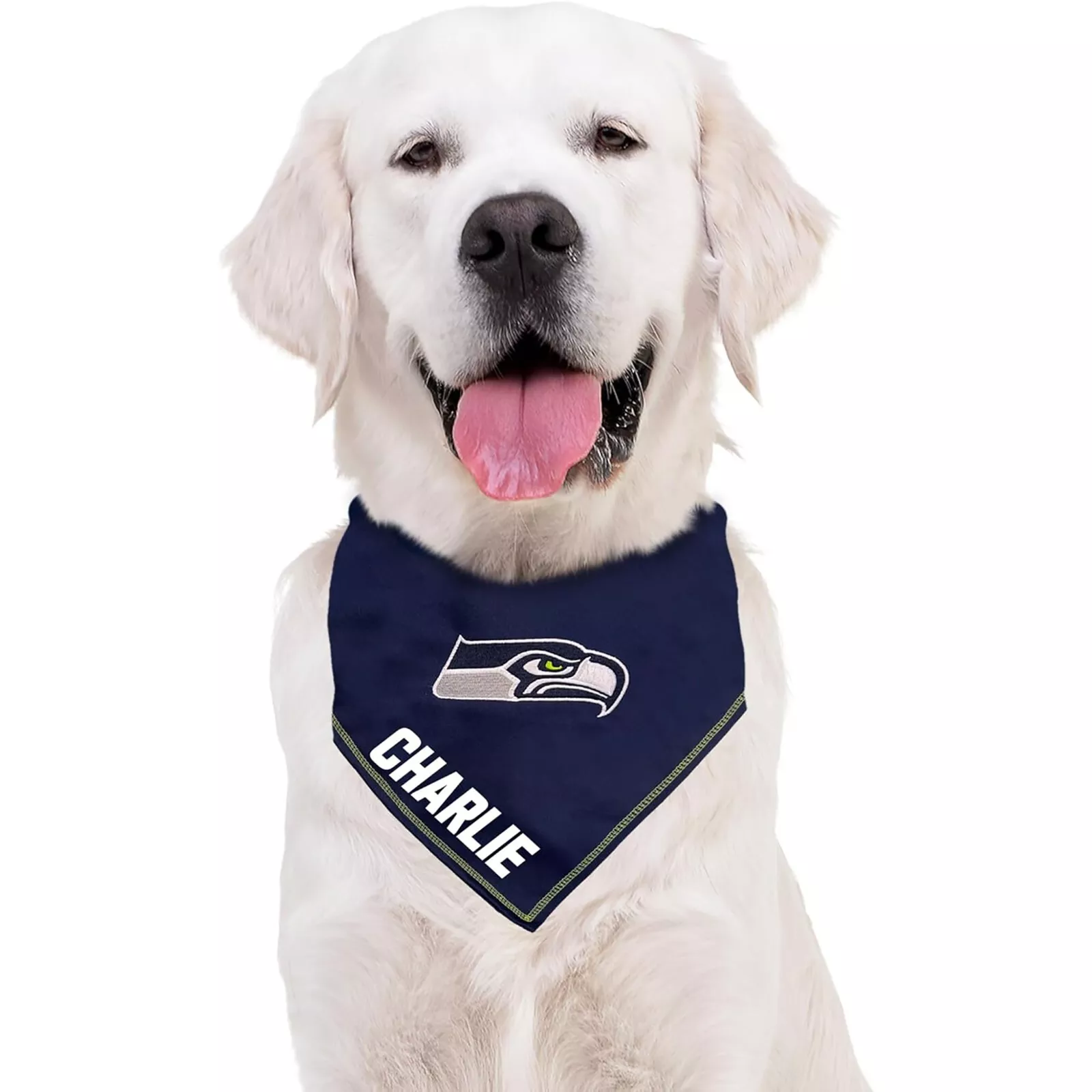 Pets First NFL Personalized Tie Bandana for Dogs & Cats Customizable Dog Bandana