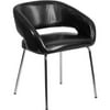 Offex Fusion Series Contemporary Black LeatherSoft Reception Lounge Chair