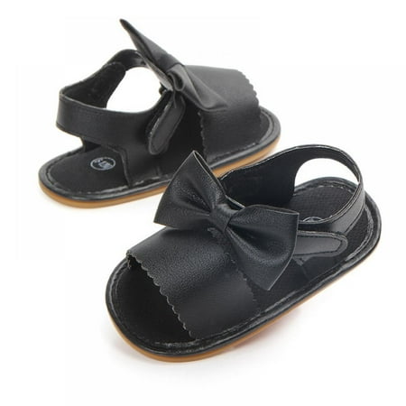 

Summer Baby Girl Cute PU Sandals Soft Sole Anti-slip Bow-knot Crib Shoes First Walkers Walking Shoes