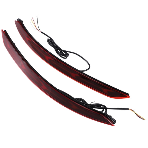 1 Pair Rear Bumper Reflector Fog Brake Tail Turn Signal Light Red Yellow LED for Hyundai Elantra 17-20