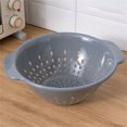 thumbnail image 6 of Soft Grip Colander – Durable Reusable Colander with Comfort Handle, Designed for Easy Draining, for Home Kitchen Meal-prep, Pasta, Fruits & Vegetables Washing Rinsing Cleaning, 1Pc(Grey,11x11"), 6 of 8