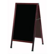 Aarco Products  Inc. MA-1B A-Frame Sidewalk Board Features a Black Composition Chalkboard and Solid Red Oak Frame with Cherry Stain. Size 42 in.Hx24 in.W
