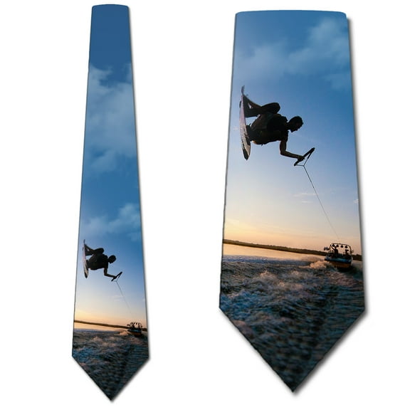 Wakeboarding Ties Mens Water Sports Necktie by Three Rooker