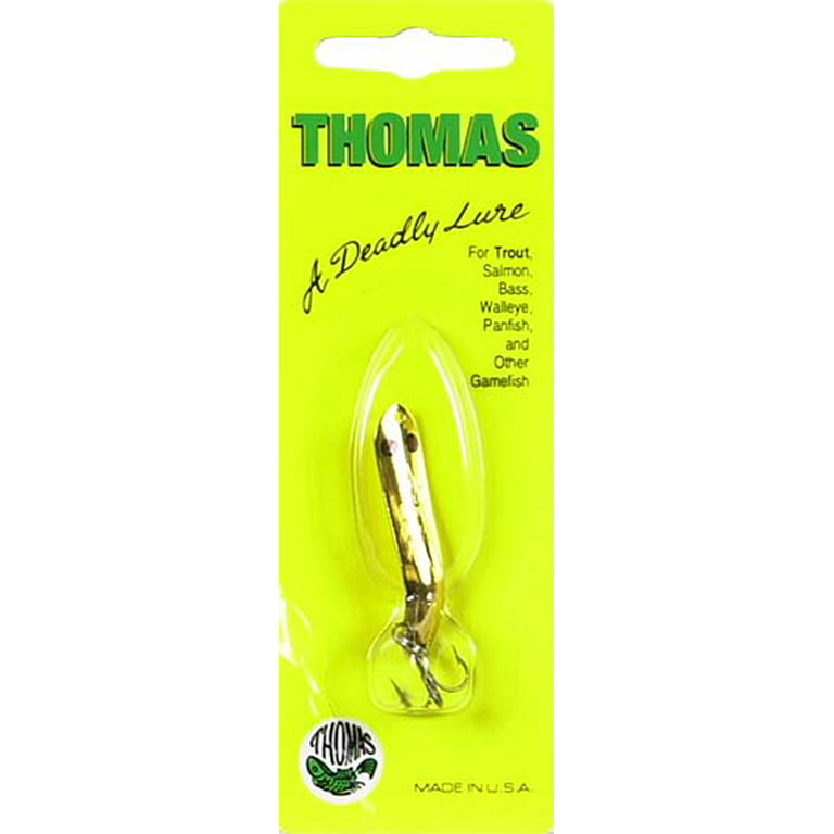 Thomas Eel Wiggler Spoon, 1 18 Oz, Gold R323-G