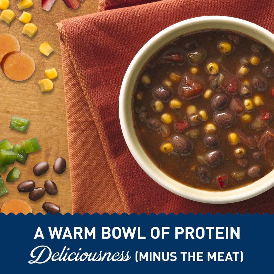 (4 pack) Progresso Southwest-Style Black Bean Protein Soup, Vegetarian, 18.5 oz