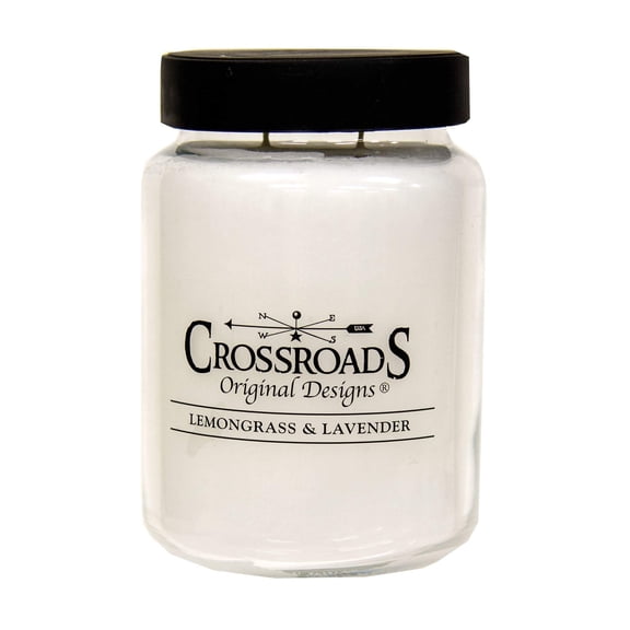 Crossroads 26 oz Lemongrass & Lavender Candle – Scented Jar for Relaxing Home Ambiance