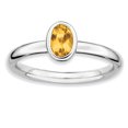 thumbnail image 1 of Bague Ovale en Argent Sterling Stackable Expressions Citrine Taille 10, 1 of 3