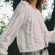 thumbnail image 5 of Pull court à col rond pour femmes, Style décontracté, coupe ample, surdimensionné, costume Streetwear, 5 of 6
