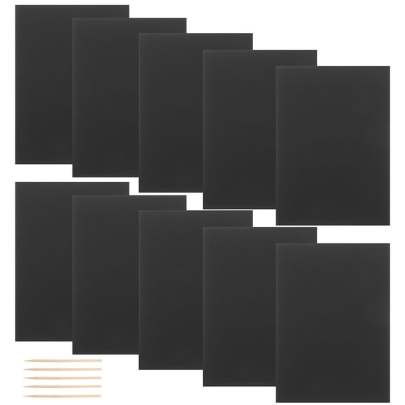 CIMAXIC Kids Art Scratch Paper for Painting with Sticks Creative DIY Project Fun Activity Safe Material Black Color