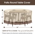 thumbnail image 2 of Funda para muebles de patio Vailge 600D, impermeable, redonda, para exteriores, 2 of 8