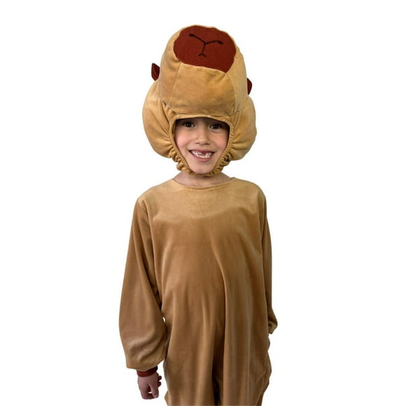 Disfraz de Capibara - Traje de la Primavera Niñas y Niños - Mameluco con Gorra - Disfraces Infantiles Capibaras Kawaii - Vestuario Halloween Capybara - Talla 4 Años