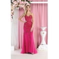 thumbnail image 3 of Womens Silver Prom Evening Pageant Long Sweetheart Strapless Sheath Plus Size Dress, 3 of 8