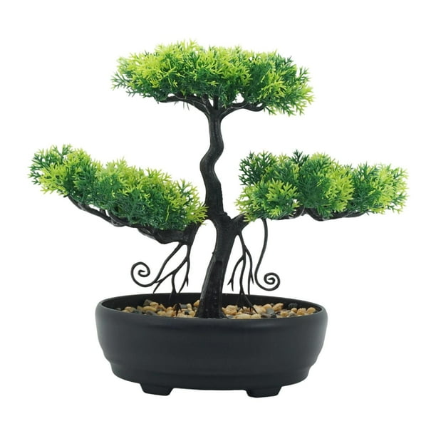 Bonsái Artificial Planta Falsa Decorativa Bonsái Mesa Potted PP Apariencia Natural Fácil Cuidado Adecuado para Oficina Dormitorio Escritor