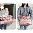thumbnail image 2 of Sdmnsg-T Puffer Tote Bag Large Shiny Yoga Mat Quilted Puffy Tote Bag Trendy Bubble Purse For Women Oversized Gym Shoulder Handbag, 2 of 8
