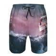 thumbnail image 3 of Goofa Boat Lighthouse Storm Waves Printed Mens Swim Trunks Summer Quick Dry Short Beach Swimwear Bathing Suits-X-Large, 3 of 9