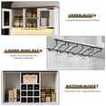 thumbnail image 4 of Farmhouse 72" Coffee Bar Cabinet with LED Light and Power Outlet, Large Kitchen Hutch with 3 Drawers, Wine Glass Rack, and Sliding Barn Door, Tall Wine Cabinet for Home Bar, 4 of 7