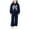 Dark Blue, variant on LNMQLPDBS Baby Girls Bow Print Sweatsuit Set Toddler Crewneck Pullover Top and Cute Jogger Pants Casual 2 Piece Activewear Outfit with 3D Bow for School Daily Wear