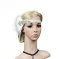 thumbnail image 4 of MSJUHEG Tea Party Hats,Feather Hair Clip,Feather Headpiece,Church Hats,Fascinators Hats,Headpiece Flapper Headband Headdress Feather Garland Girls Headband White One Size, 4 of 5