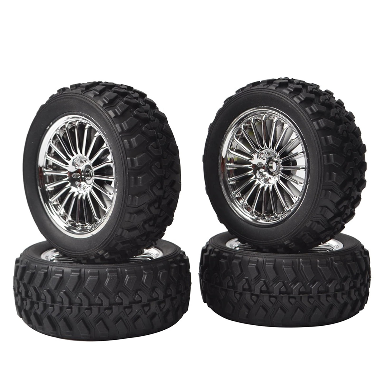 4pcs 1/10 on road Tires and hex 12mm Wheels rims For RC 1:10 Racing Car Rubber 