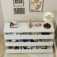 thumbnail image 4 of OxyLife Commode à 9 Tiroirs, Armoire de Rangement en Bois, Commode Combinée, 9 Pcs, Blanc, 4 of 7
