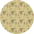 thumbnail image 1 of Ahgly Tapis Rond Lavable en Machine Intérieur Transitionnel Pérun Brun, 6 Pieds Rond, 1 of 7