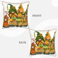 thumbnail image 3 of Haiem Thanksgiving Truck Print Velvet Soft Solid Decorative Square Throw Pillow Covers Set with Elegant Piping Christmas Cushion Case for Sofa Bedroom Car-18"x18", 3 of 8