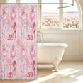 thumbnail image 3 of Erosebridal Sparkle Perfume Shower Curtain 72Wx78L,Girly Diamonds Print Bath Curtain,Gold White, 3 of 5
