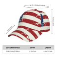 thumbnail image 2 of Fotbe Vintage American Flag Gorro Clásico de Béisbol, Gorra Ajustable con Broche Snapback, Gorro de Exterior de Algodón Suave, 2 of 6