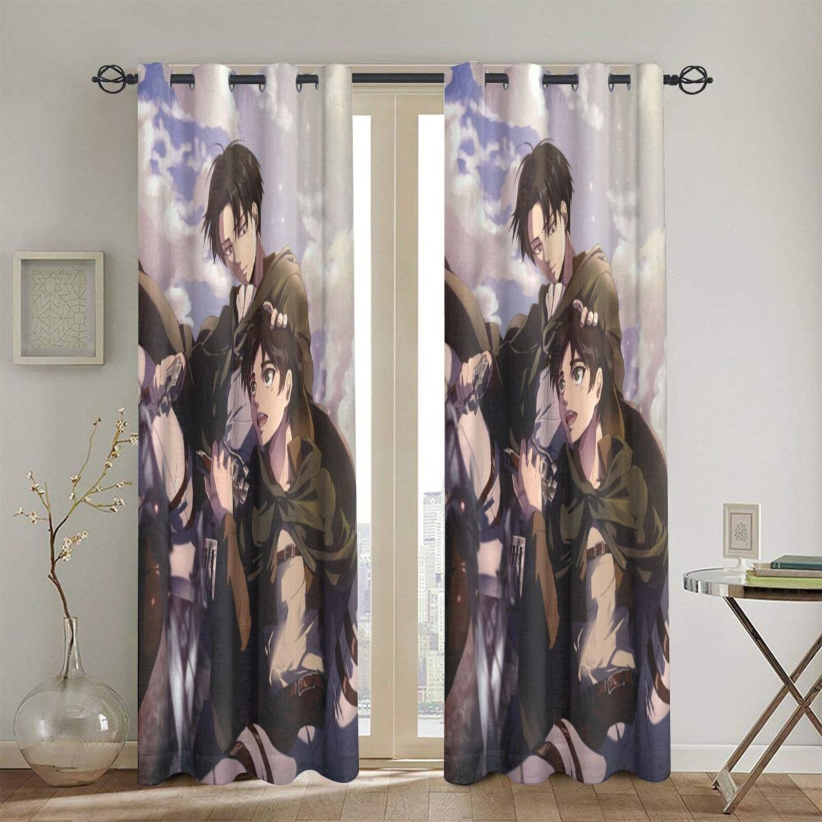 Details about   Attack on Titan Indoor Window Curtain Blackout Drapes Set of 2 Panels Many Sizes 