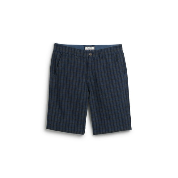 Flag & Anthem NAVY PLAID Erieville Cotton Linen Short, US 40