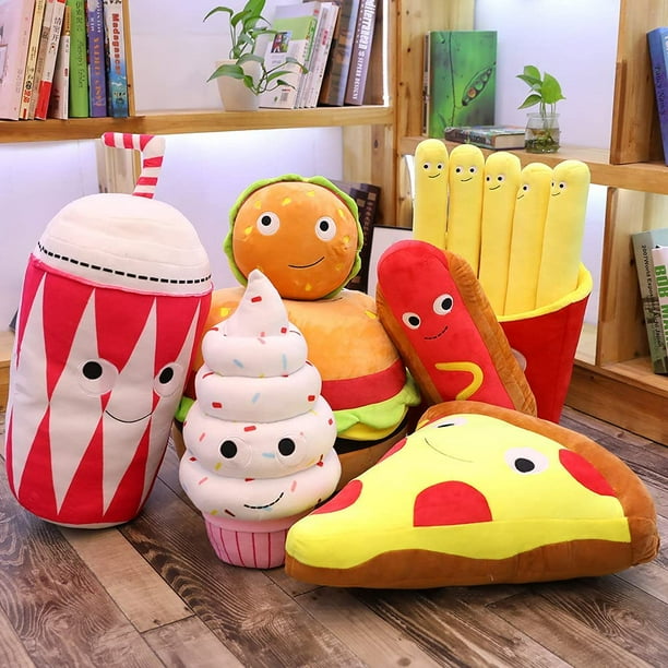 Almohada de peluche de Pizza de comida de 19 6 pulgadas cojin de sofa suave creativo de dibujos animados juguetes bonitos para ninos decoracion del hogar TUNC Sencillez Walmart en linea