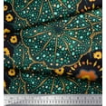 thumbnail image 2 of Soimoi Satin Silk Fabric Mosaic Flower Decor Fabric Printed Yard 42 Inch Wide, 2 of 3