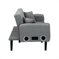 thumbnail image 3 of Folding Bed With Stereo In Gray. Multifunctional For All Occasions. Linen Comfortable Lounging. Wireless Music Listening. User- And Design. Ergonomic & Dependable. Material. 300lbs Weight Limit., 3 of 5