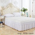 thumbnail image 1 of Solid Color Elastic Bed Skirt Wrinkle Free Dust Ruffle for Twin Queen King US Size, 1 of 6
