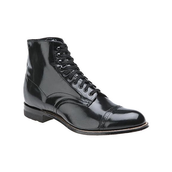 Stacy Adams Mens Madison Leather Cap Toe Boots Black 13 Extra Wide (E , WW)
