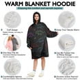 thumbnail image 5 of Wearable Oversized Blanket,Neon Outline Dinosaurs Wearable Blanket Hoodie for Adults,Cozy Hooded Blankets with Super Pockets,Super Warm Fuzzy Pullover for Women & Men, 5 of 6
