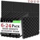 thumbnail image 2 of TOUO - Espuma insonorizante para pared, 6, 12 y 24 unidades, material absorbente de sonido de alta densidad, espuma acústica, aislamiento de ruido para techo, 2 of 5