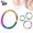 Multi-Color, variant on Seamless Piercing Rings Bendable Anodized Steel Multiple Colors 20G 18G 16G