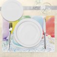 thumbnail image 3 of Ambesonne Birthday Place Mats Set of 4, Colorful Ballons, Standard Size, White and Pale Blue, 3 of 6