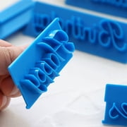 Racing Butterfly 6pcs/set Plastic Letters Mold Happy Birthday Best Wishes Baking Molds Decoration