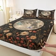 thumbnail image 3 of Manfei Adults Floral Butterflies 4pcs Bed Sheets,Bohemian Theme King Sheets,Galaxy Moon Super Cozy Sheet Set,Luxury Bedroom Decor, 3 of 7