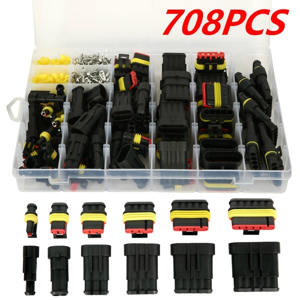 Willstar 240Pcs Car Connector Plug Terminal Auto Sealed Waterproof Electrical Wire Connector Plug Kit Car Accessories - image 2 of 11