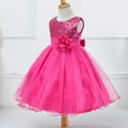 thumbnail image 6 of GYRATEDREAM Little Girls' Sequin Mesh Flower Ball Gown Party Dress Tulle Prom 3-10 Years, 6 of 7