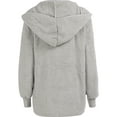 thumbnail image 6 of Avamo Women Open Front Sherpa Cardigan Coat Long Sleeve Fleece Fuzzy Oversized Warm Hoodie Long Cardigan Sweater with Pocket Plus Size S-5XL, 6 of 6
