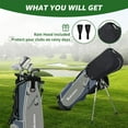 thumbnail image 5 of XDriveMax 6 Pieces Golf Club Set, Junior Complete Set for Ages 8-12 with Stand Bag, Right Handed, 2 Head Covers, Gray, 5 of 7